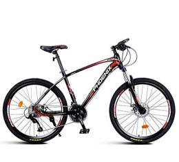 Minkui Mountain Bike Bicicletta da cross per uomo e donna da esterno per attivit sportive e ricreative da corsa su strada 27 velocit / disco in alluminio con telaio in alluminio a una ruota-27 velocit - nero rosso