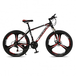 XIAXIAa Mountain Bike Bicicletta, mountain bike 26", bicicletta ammortizzata a 27 velocità, con telaio in acciaio ad alto tenore di carbonio, doppio freno a disco, per adulti e adolescenti, non facile da deformare /