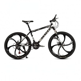 XIAXIAa Mountain Bike Bicicletta, mountain bike 26", bicicletta fuoristrada a 27 velocità, con sedile regolabile e telaio in acciaio ad alto tenore di carbonio, per adulti, antiscivolo, doppio freno a disco / D / 16
