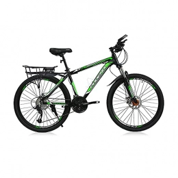 XIAXIAa Bici Bicicletta, mountain bike da 26 pollici, bicicletta a 27 velocità, con telaio in lega di alluminio ultraleggera, facile da installare, adatta a vari terreni, per adulti e adolescenti / Green / 1