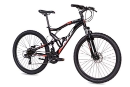 Unbekannt Mountain Bike Bicicletta mountain bike da 27, 5", KCP Attack, unisex, con cambio Shimano a 21 marce, di colore nero