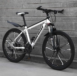 Generic Mountain Bike Bicicletta, Mountain Bike per Adulti MTB da Uomo - Bicicletta da Montagna a Doppia Sospensione con Smorzamento (Color : White, Size : 21 Speed)