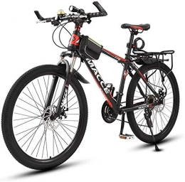 BUK Bici Bicicletta Mountain, Trekking Bicycle Cross Trekking Bikes 26 'Aluminum Frame Bicycle Fork Suspension with Variable Speed ​​Bicycle-26 Pollici / 24 velocità_Nero