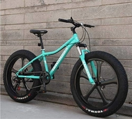 Aoyo Mountain Bike Biciclette 26inch Fat Tire Montagna, doppio telaio ammortizzato e sospensioni forcella All Terrain Abbigliamento da montagna bici adulta, (Color : Green 2)