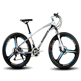WXXMZY Bici Biciclette, Mountain Bike, Mountain Bike da 24 / 26 Pollici per Adulti E Ragazzi, Mountain Bike A Doppio Disco A 21 velocità. (Color : White, Size : 24 Inches)