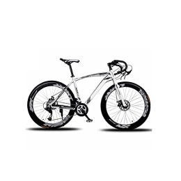  Mountain Bike Bicycles for Adults 26 Inch Wheel Aldult Fixed Gear Bike 24 Speed Road Racing Mountain Bicycle High-Carbon Steel Frame Sports Cycling MTB (Color : White, Size : 24 Speed_26 INCH(165-185CM)