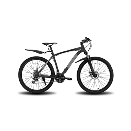  Mountain Bike Bicycles for Adults 3 Color 21 Speed 26 / 27.5 Inch Steel Suspension Fork Disc Brake Mountain Bike Mountain Bike (Color : Black, Size : X-Large)
