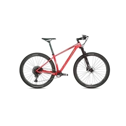  Bici Bicycles for Adults Bicycle Oil Disc Brake Off-Road Carbon Fiber Mountain Bike Frame Aluminum Wheel (Color : Red, Size : Large)