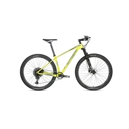  Bici Bicycles for Adults Bicycle Oil Disc Brake Off-Road Carbon Fiber Mountain Bike Frame Aluminum Wheel (Color : Yellow, Size : Medium)