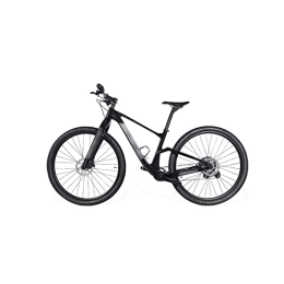  Mountain Bike Bicycles for Adults Carbon Fiber Mountain Bike Thru-axle Hardtail Off-Road Bike (Color : Black, Size : L(180-190cm))