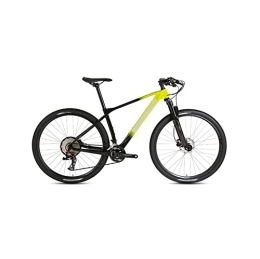  Bici Bicycles for Adults Carbon Fiber Quick Release Mountain Bike Shift Bike Trail Bike (Color : Yellow, Size : Large)