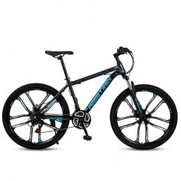 AZXV Mountain Bike Bike Mountain Bike Gioventù / Adulto Pieno Sospensione in Acciaio al Carbonio Bicicletta in Acciaio al Carbonio, 21 / 24 / 27 velocità variabile, Hardtail Rigido, Dual D Black Blue- 27