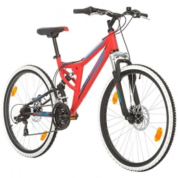 BIKE SPORT LIVE ACTIVE Bici Bikesport Integral Bicicletta Mountain Bike Doppia Sospensione 26", Shimano 21 cambios (Rosso)