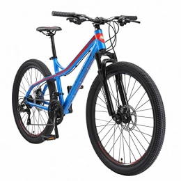 BIKESTAR Mountain Bike BIKESTAR Hardtail Mountain Bike in Alluminio, Freni a Disco, 26" | Bicicletta MTB Telaio 18" Cambio Shimano a 21 velocità | Blu Arancia