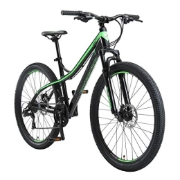 BIKESTAR Bici BIKESTAR Hardtail Mountain Bike in Alluminio, Freni a Disco, 27.5" | Bicicletta MTB Telaio 17" Cambio Shimano a 21 velocità | Nero Verde