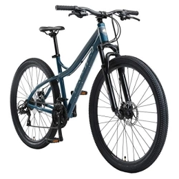 BIKESTAR Mountain Bike BIKESTAR Hardtail Mountain Bike in Alluminio, Freni a Disco, 29" | Bicicletta MTB Telaio 18" Cambio Shimano a 21 velocità | Blu Grigio