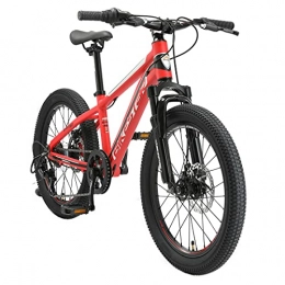 BIKESTAR Mountain Bike BIKESTAR MTB Mountain Bike 20" Alluminio per Bambini 6-9 Anni | Bicicletta Telaio Pollici 11.5 velocità Shimano, Hardtail, Freni a Disco, sospensioni | Rosso