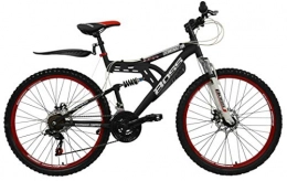 Boss Cycles Bici Boss Dominator 26 inch Full Suspension Male Mountain Bike Black / Red Ages 12