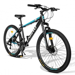 CARPAT SPORT Bici Carpat Sport Mountain bike in alluminio da 29 pollici, cambio a 21 marce, freno a disco, bicicletta adatta per adulti, in alluminio, MTB, nero e blu