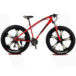 CHICAI Mountain Bike CHICAI Adult High-Carbon Mountain Mountain Bike da 26 pollici Snow Beat Bike Bike Mountain Mountain Acciaio Cross-Country Acciaio Ultra-Wide Pneumatico Sport Bike 21-30 Speed ​​Low-Speed ​​Racing Stud