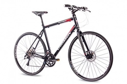 CHRISSON Bici Chrisson, bicicletta da cross-bike 28 pollici Roadgun 2.0 con 18 marce, Shimano Deore XT / SORA, colore nero, dimensioni telaio: 55 cm