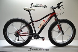 Cicli Ferrareis Mountain Bike Cicli Ferrareis Fat Bike 26 in Carbonio Nera Rossa e Bianca Personalizzabile