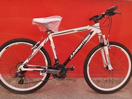 CINZIA Mountain Bike CINZIA Bici Bicicletta 26' MTB Boulder 21V Alluminio Forcella Ammortizzata (Bianco-Nero)