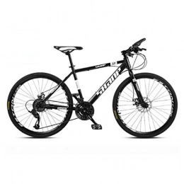 CPY-EX Bici CPY-EX 26 Mountain Bike inch Uomo, Alta-Acciaio al Carbonio per Mountain Bike, Bicicletta della Montagna Sedile Regolabile, 21, 23, 27, 30 velocità, Nero Rosso Bianco Spoke, Nero, 30
