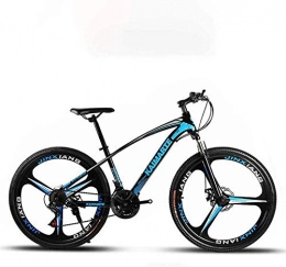 CXY-JOEL Bici CXY-JOEL 26 Pollici Mountain Bike per Adulti Bici a Doppio Disco Freno Motoslitta Aggiornamento Bici Telaio in Acciaio ad Alto Tenore Di Carbonio Lega Di Alluminio Ruote-Red_21 Velocità, Blu