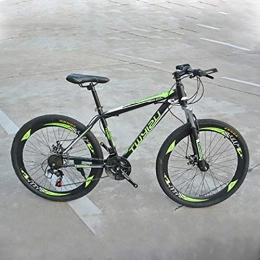 Domrx Mountain Bike Domrx Mountain Bike 26 Pollici Assorbimento degli Urti in Acciaio 24 velocità Mountain Bicicletta a velocità variabile-Verde_26 * 18, 5 (175-185 cm) _24