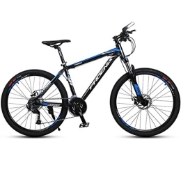 Dsrgwe Mountain Bike Dsrgwe Mountain Bike, 26" Mountain Bike, in Lega di Alluminio Leggero della Bici della Struttura, Doppio Freno a Disco e bloccato Sospensione Anteriore, 27 velocità (Color : Blue)