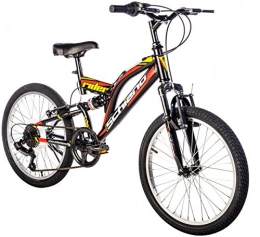 F.lli Schiano Mountain Bike F.lli Schiano Biammortizzata Rider 20 Power, Bicicletta Bambino, Rosso / Nero, 135 x 55 x 83 cm