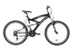 F.lli Schiano Mountain Bike F.Lli Schiano Energy, Bici Biammortizzata Unisex Adulto, Nero-Blu, 26