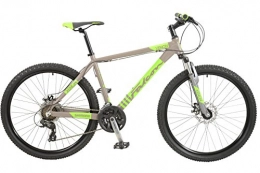 Falcon-Xenon-Mountain Bike in Lega, Leggera, 24 velocità, Shimano, Ingranaggi e Zoom Freni a Disco, Colore: Grigio/Verde, 19 cm