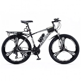 FBDGNG Mountain Bike FBDGNG 27, 5 in acciaio al carbonio mountain bike adatta per adulti uomo e donna a 24 velocità con doppio freno a disco per un percorso, sentiero e montagne (dimensioni: 27 velocità, colore: nero)