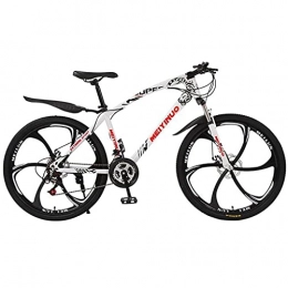 FBDGNG Mountain Bike FBDGNG - Bicicletta per adulti 21 / 24 / 27 velocità, 26 pollici, con telaio in acciaio al carbonio (dimensioni: 21 velocità, colore: bianco)