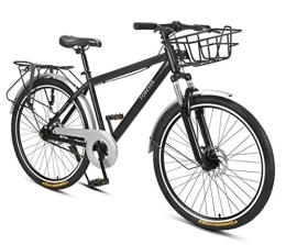 FEFCK Bici FEFCK Acciaio Ad Alto Tenore di Carbonio da 26 Pollici per Bicicletta MTB Viene Fornito con Ripiano Posteriore E Cintura di Fissaggio E Cesto per Bicicletta Fuoristrada in Bicicletta A