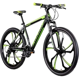 Galano Mountain Bike Galano 650B MTB Hardtail Mountain Bike 27, 5" Primal Bike (nero / verde, 48 cm)
