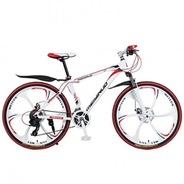 GXQZCL-1 Mountain Bike GXQZCL-1 Bicicletta Mountainbike, 26" Mountain Bike, Leggera Lega di Alluminio Biciclette Frame, Doppio Disco Freno e Sospensione Anteriore MTB Bike (Color : White, Size : 24 Speed)