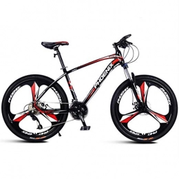 GXQZCL-1 Mountain Bike GXQZCL-1 Bicicletta Mountainbike, 26" Mountain Bike, Leggera Lega di Alluminio Biciclette Frame, Doppio Disco Freno e Sospensione di Blocco Anteriore, 27 velocit MTB Bike (Color : Black+Red)
