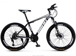 H-LML Bici H-LML - Mountain bike per adulti da 26", 27 velocità, con trasmissione monoluota, per tutti i terreni, per uomini e donne, colore: Bianco nero