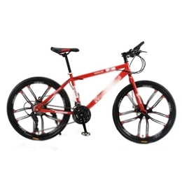 HESND Bici HESND ZXC Biciclette per Adulti Mountain Bike Bicicletta 26 Pollici 24 Velocità 10 Coltello Studenti Adulto Studente Uomo e Donna Multicolore (colore: Rosso, Dimensioni: 155-185cm)