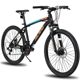 ivil Bici Hiland - Mountain bike da 26 pollici, mountain bike, cambio Shimano a 21 marce, telaio in acciaio, telaio a disco, forcella ammortizzata, per ragazzi, bici da città, colore arancione