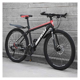 JINSUO Mountain Bike JINSUO Mountain Bike adulto maschio e femmina velocità variabile studente off-road ammortizzatore gioventù leggero bicicletta ruota 24-OInch (colore : nero e rosso, misura: 24)