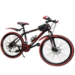 Jixi Bici Jixi Bicicletta Adulto Velocità Variabile Bike High Carbon Steel Frame Bicicletta Doppio Disco Freno Sistema di frenatura Bike (Colore: 27 velocità, Dimensioni: 3-20 ")