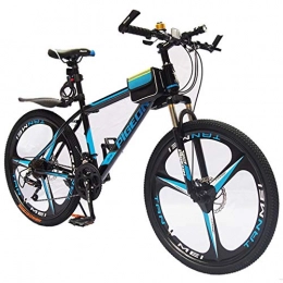 JLZXC Bici JLZXC Mountain Bike Bicycle Bicicletta Bici 26" 21 velocità delle Donne / Uomini MTB Leggero Acciaio al Carbonio Telaio Doppia della Sospensione del Freno A Disco (Color : Blue)