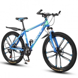 JLZXC Mountain Bike JLZXC Mountain Bike Mountain Bike, 26 Pollici Donne / Uomini MTB Biciclette Leggero Acciaio al Carbonio Telaio 21 / 24 / 27 Costi con Sospensione Anteriore (Color : Blue, Size : 21speed)