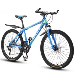 JLZXC Mountain Bike JLZXC Mountain Bike Mountain Bike, 26 Pollici Donne / Uomini MTB Biciclette Leggero Acciaio al Carbonio Telaio 21 / 24 / 27 Costi Sospensione Anteriore (Color : Blue, Size : 24speed)