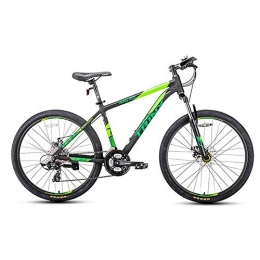 JLZXC Mountain Bike JLZXC Mountain Bike Mountain Bike, Biciclette 26 Pollici Ruote Uomini / Donne, Cornice Ligntweight Lega di Alluminio, Doppio Freno A Disco Anteriore Forcella, 24 velocità (Color : Green)