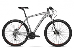 KROSS Mountain Bike Kross Mountainbike MTB Alluminio Lite Suntour XCM Schwalbe Shimano Deore (S, Bianco Silver)